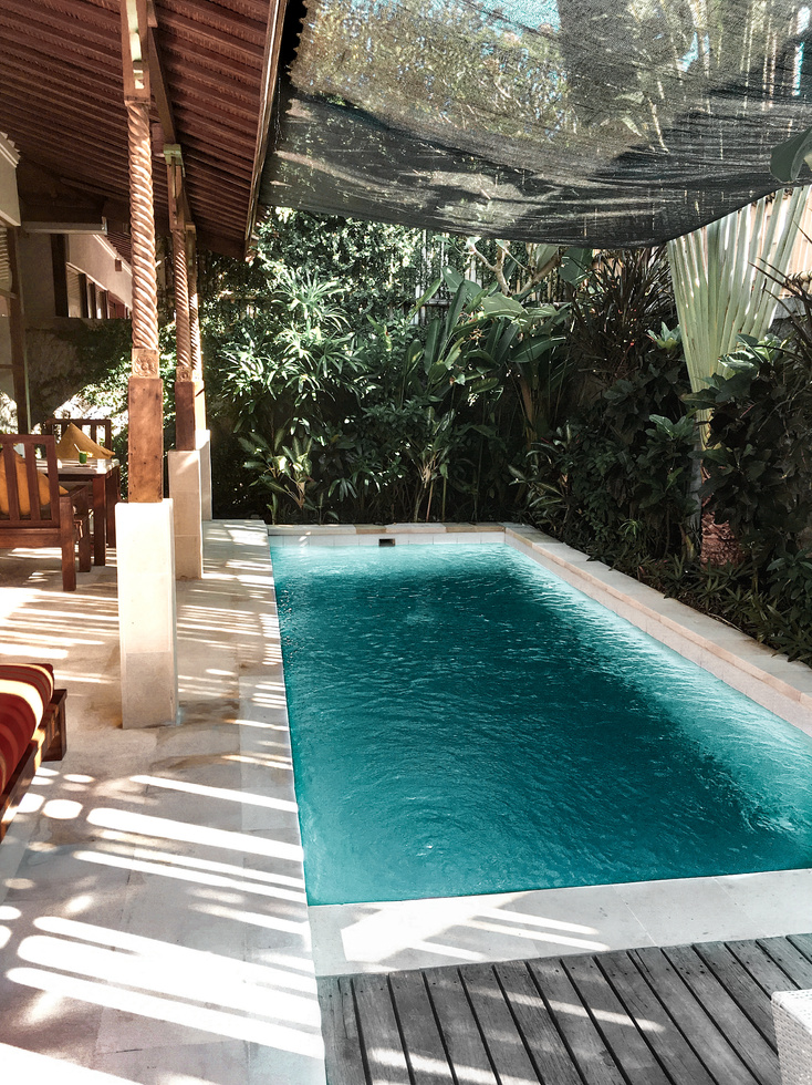 Private swimming pool in villa